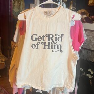 ❌SOLD❌ Wildfox Get Rid Of Him Muscle Tee Small